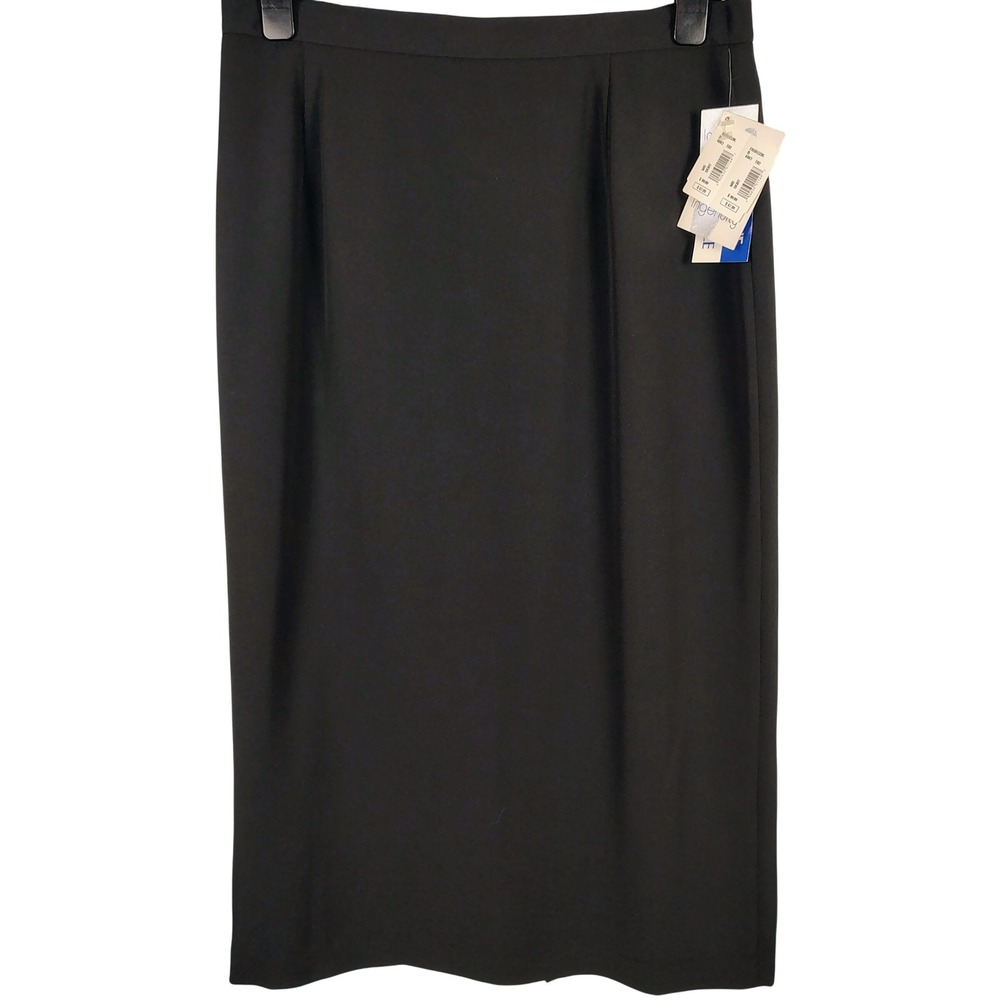NWT Womens SZ 16 Ingenuity Pencil Skirt Black Washable Officecore Vintage 90s